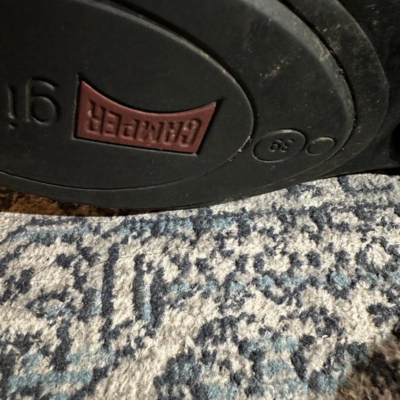 Camper Black Leather Women Ankle Boots 39 - Picture 5 of 5